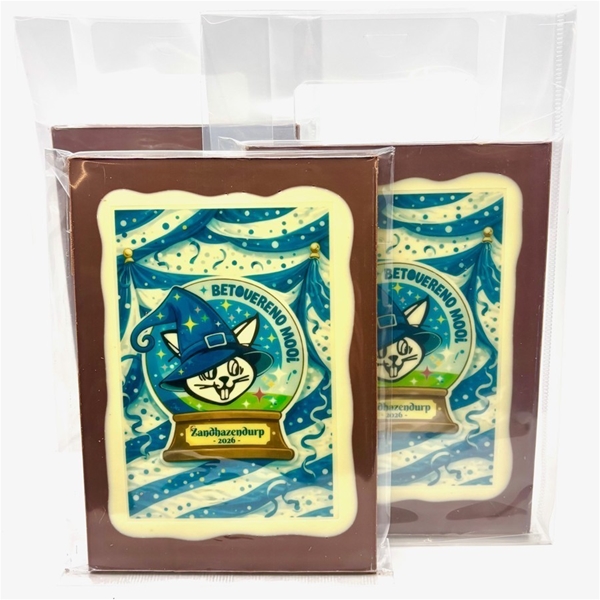 Zandhazen wenskaart chocolade